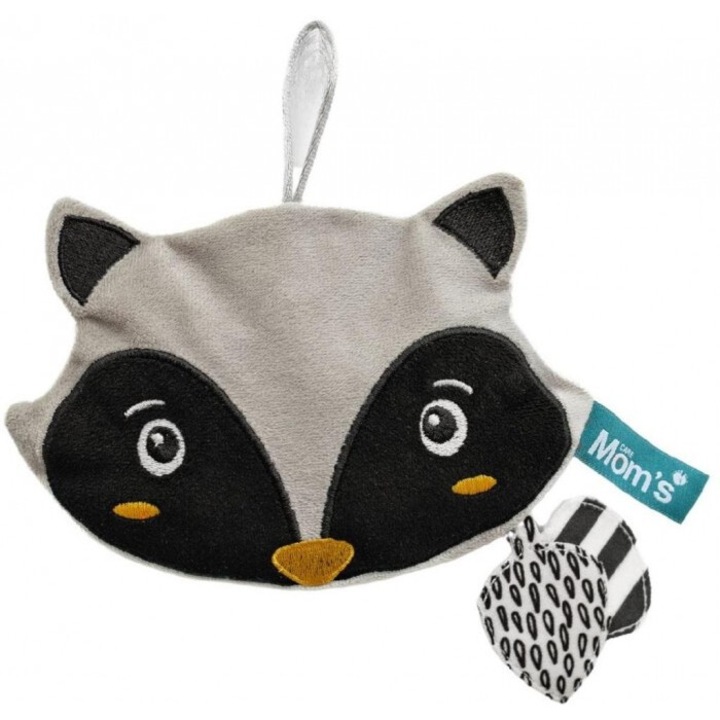 Бутилка за гореща вода с черешови семки, Szop Pedro, Mom's Care, 180x150 мм, черно и бяло, за бебета