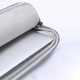Husa laptop 15 inch, piele ecologica, gri, design slim, impermeabil, 38x28.5x2.5cm