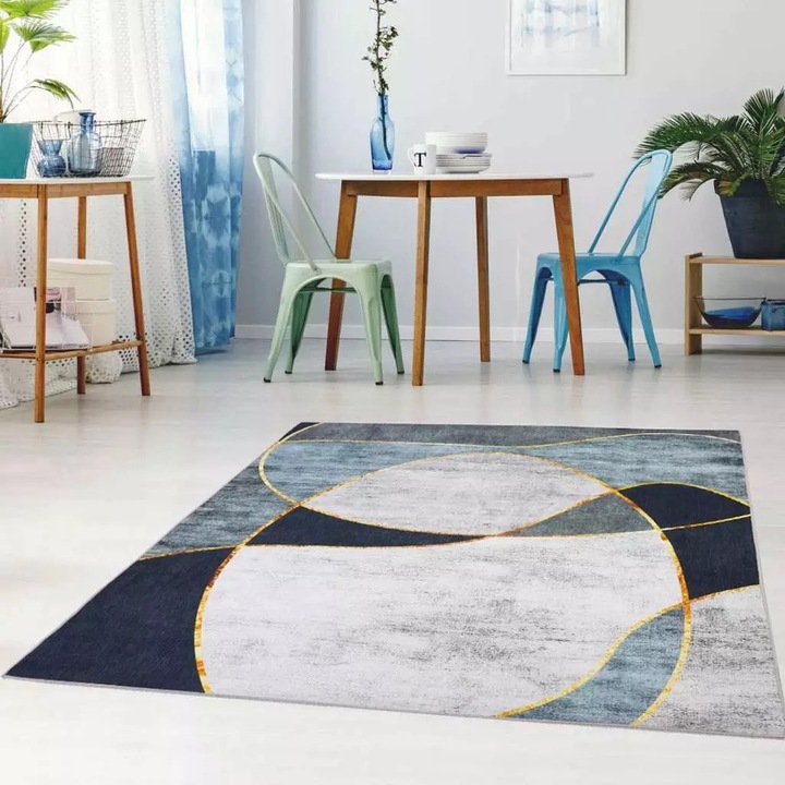 Covor, Elsimone, 120 x 170 cm, Compozitie 100 %, Tip Fir Delicat, Catifelat, Moale, Inaltime Fir Aprox 6 mm, Colectie Floorart, Multicolor, Estetica si Functionalitate, Estetica si functionalitate