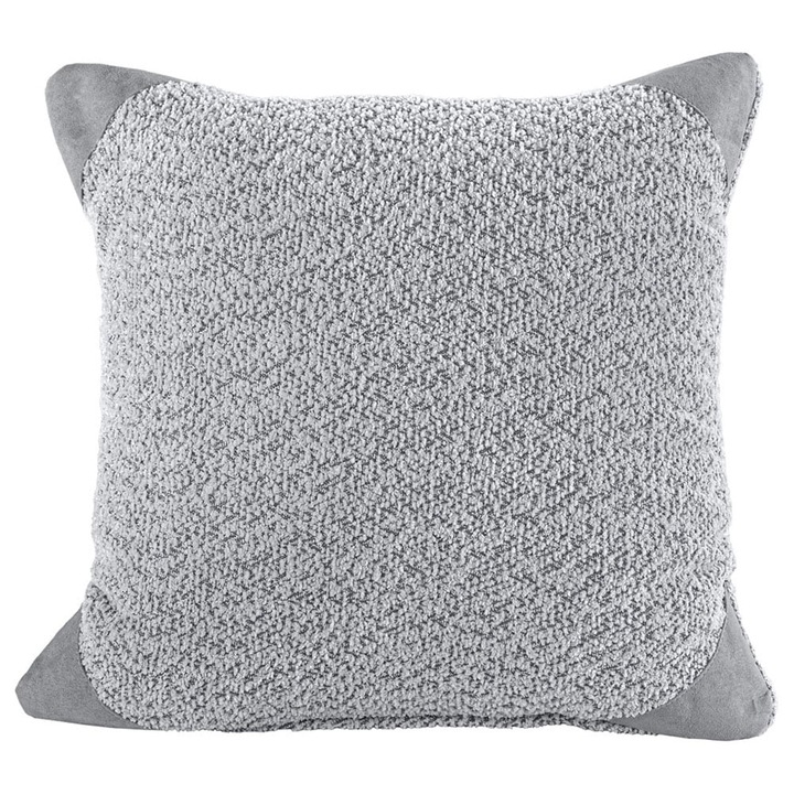 Captuseala decorativa Guy Laroche Lama, 42x42cm, 100% poliester, culoare argintie