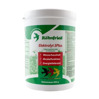 Recuperator porumbei, ELEKTROLYT 3 PLUS 600g, Rohnfried Recuperator porumbei, ELEKTROLYT 3 PLUS 600g, Rohnfried