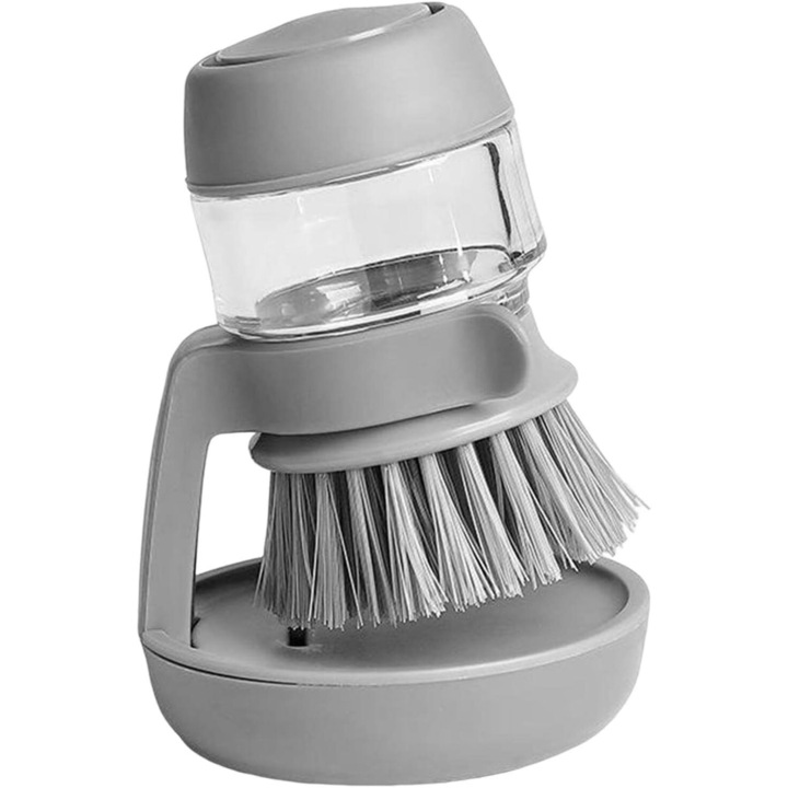 Aknáló edénykefe, ABS, szürke/átlátszó