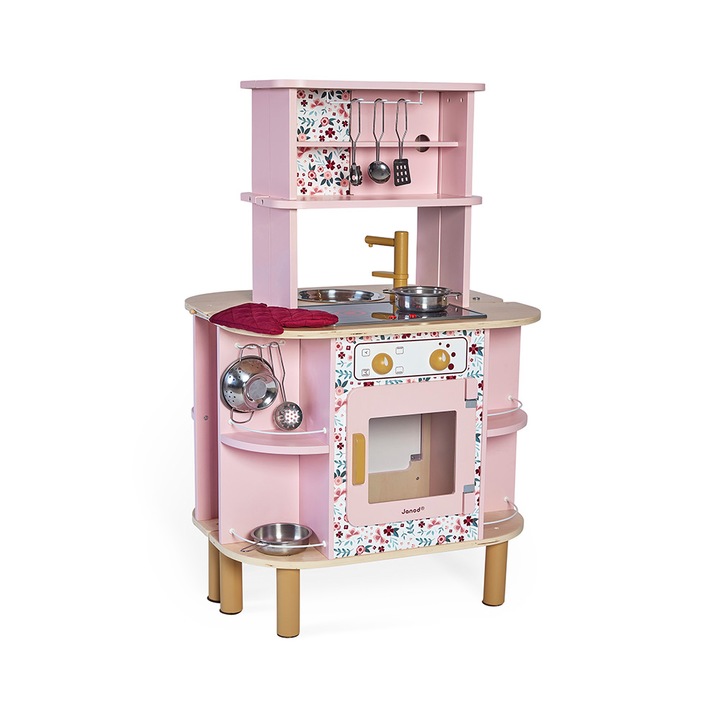 Bucatarie extensibila din lemn, Janod, Twist, cu sunete si lumini, 3 ani+