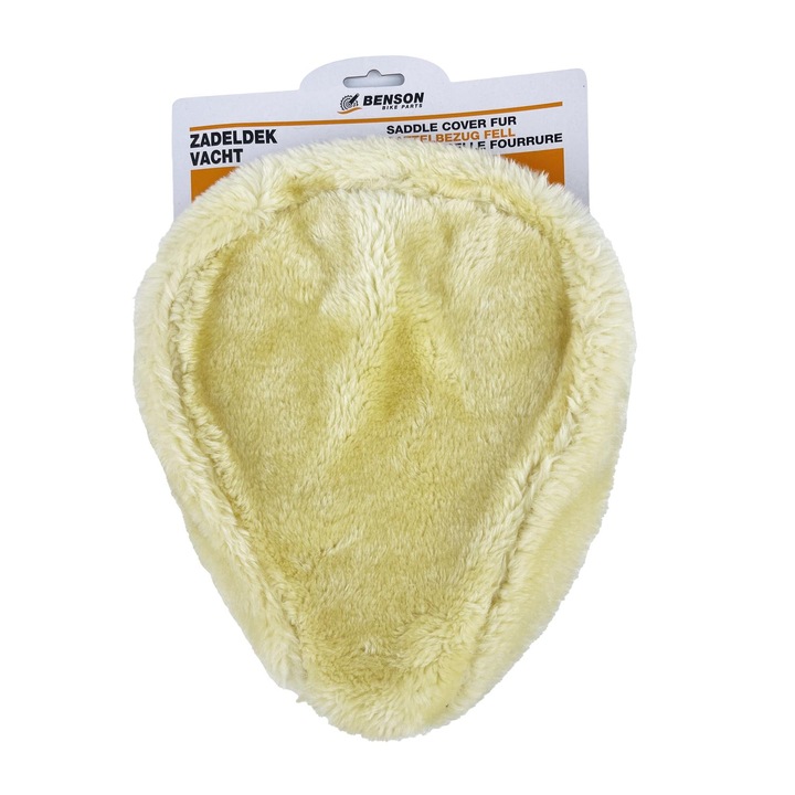 Szőrme kerékpárhuzat, bézs színű