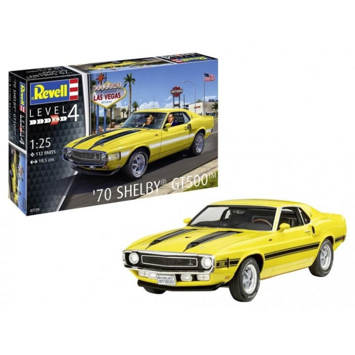 Model de construit Shelby Mustang GT500 '70 Revell, 1:25, 112 piese, 351x212x66mm
