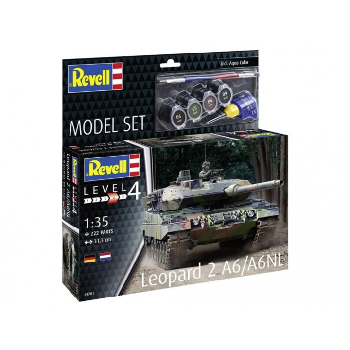 Set de constructie 2A6/A6NL Revell, 222 piese, multicolor