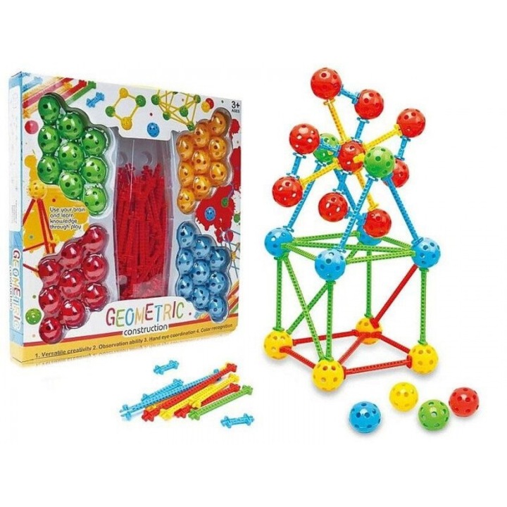 Puzzle geometric 88 piese, Adar, 31x31x4cm, pentru copii 3+