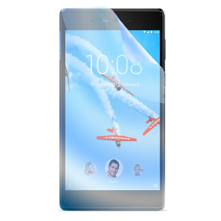 Folie de silicon Blue Guard OptiShield pentru Lenovo Tab 7, Anti-reflexii, Anti-soc, Rezistenta la zgarieturi, Filtru anti lumina albastra pentru protectia ochilor, Aplicare usoara, Transparent