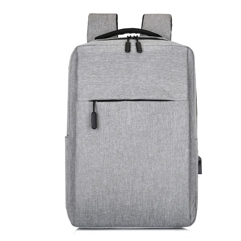 Rucsac laptop, 15 inch, gri inchis, impermeabil, cu port USB, 41x28x12cm