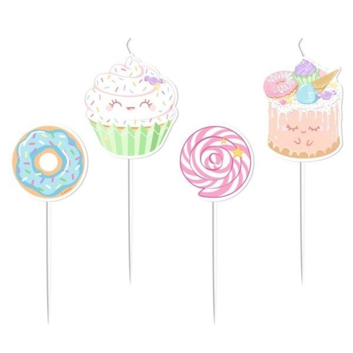 Swieczki figurki Crazy Cake szett 4 darab, 123x152mm, Amscan
