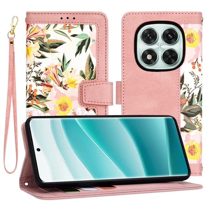 Калъф за Xiaomi Redmi Note 14 Pro/Poco X7, H54, Еко кожа, Sweetheart Pink