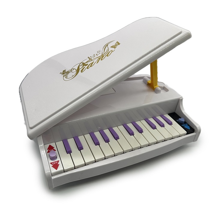 Játékzongora, DreamPiano, 28 cm, emelő lábakkal, hangokkal és fényekkel, + 3 év, Vision XXI