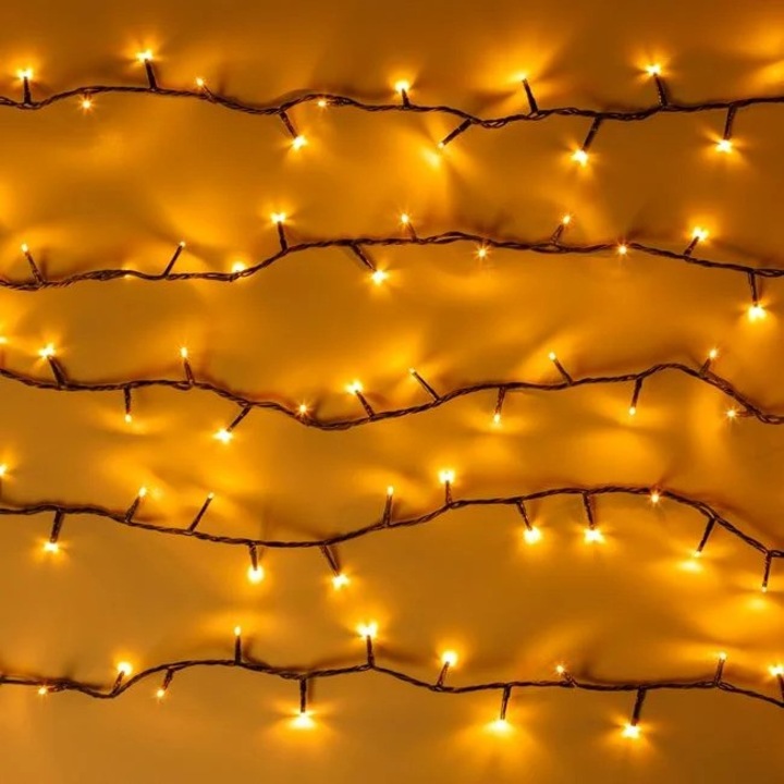 Nyland® lámpa telepítés 100 LED izzóval, kihúzható 2,97 m - extra meleg fehér