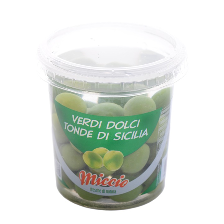 Masline verzi cu samburi Sicilia, Miccio, 200 g