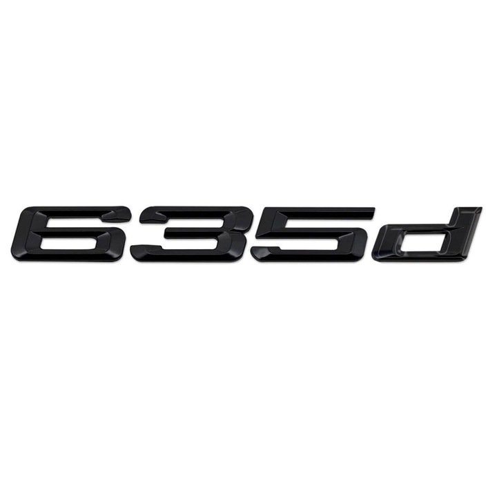 Emblema 635d spate portbagaj BMW, negru
