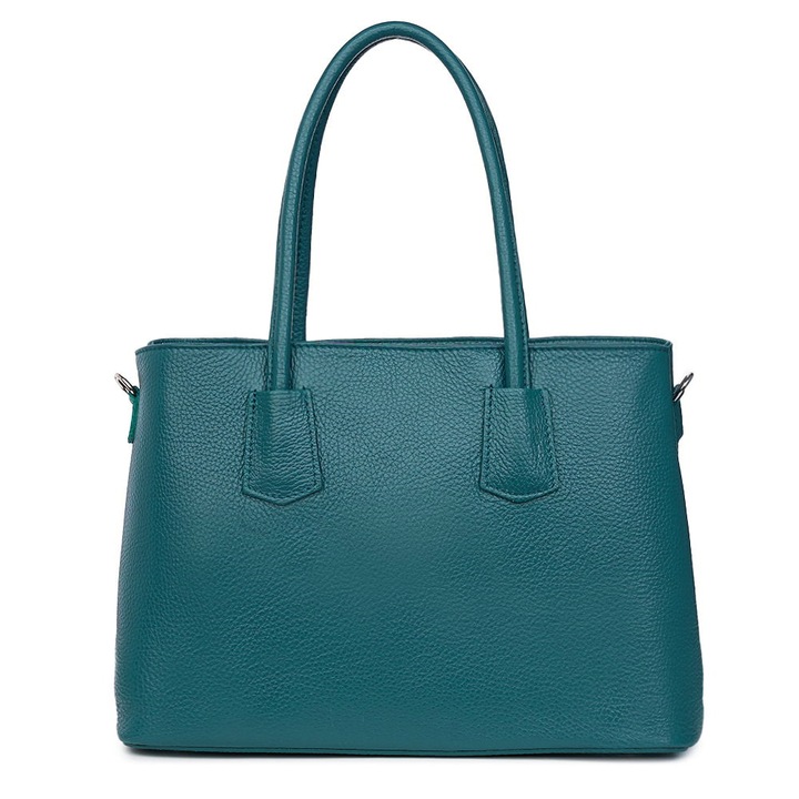 Valentina tengerzöld természetes bőr női táska