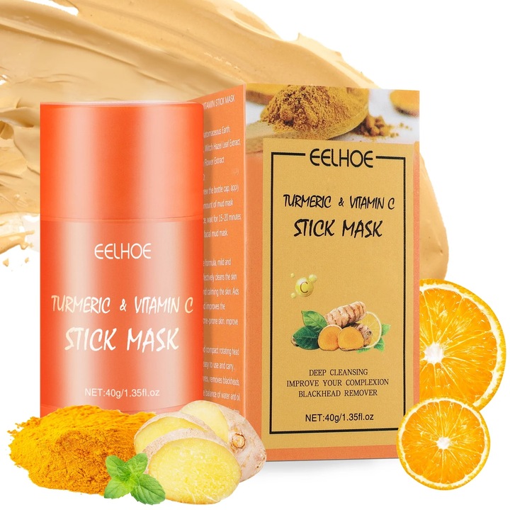 Arcmaszk kurkumával és C-vitaminnal, EELHOE, mélytisztítás, olajkontroll, 50g