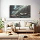 Tablou Canvas - Carte deschisa intr-o camera prafuita [Open Book In Dusty Room] - 90x140 cm