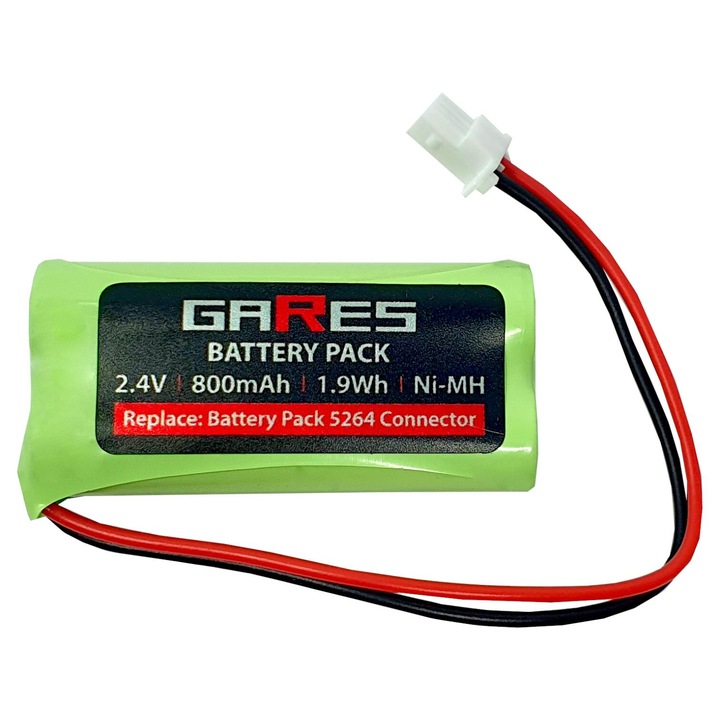 Baterie Gares, 2.4V 0.8Ah Ni-MH, JST-PH 2.0