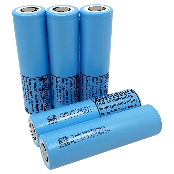 Baterie Gares, 3.6V 3.2Ah LG 18650 MH1 Li-Ion, curent maxim de descarcare - 10A pentru difuzoare portabile si alte dispozitive, 5 bucati
