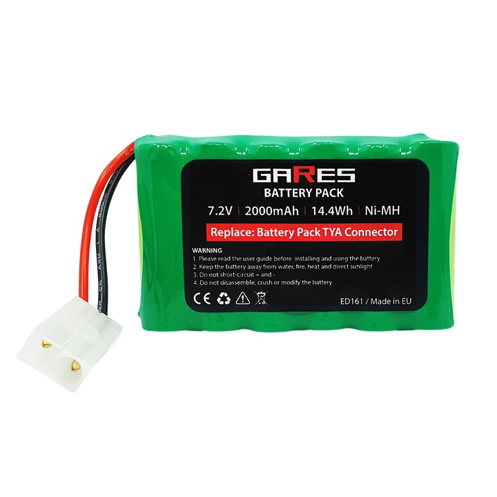 Baterie Gares, 7.2V 2Ah Ni-MH, AA2000 Conector Tamiya
