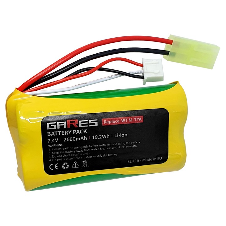 Baterie Gares, 7.4V 2.6Ah, compatibil cu WLTOYS Mini TAMIYA