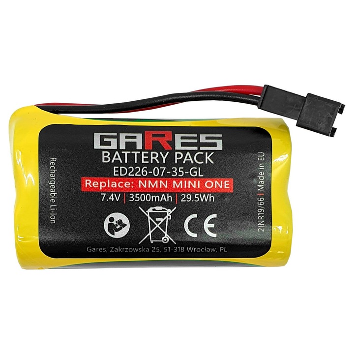 Baterie Gares, 7.4V 3.5Ah Li-Ion, compatibil cu NUMAN MINI ONE