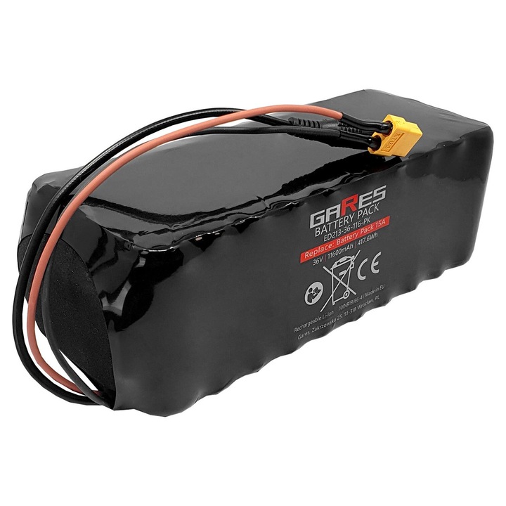 Baterie Gares, 36V 11.6Ah Li-Ion, BMS 15A