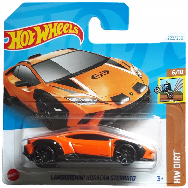 Hot Wheels fém autó, Lamborghini Huracan Sterrato, HW Dirt Collection, 2024-es kiadás, 7 cm, narancs