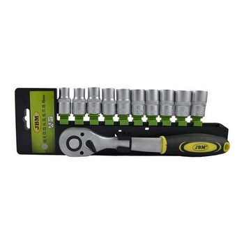 Set tubulare 12 fete JBM JB-52949, antrenor clicket 1/2”, Cr-V, 10-19 mm Set tubulare 12 fete JBM JB-52949, antrenor clicket 1/2”, Cr-V, 10-19 mm