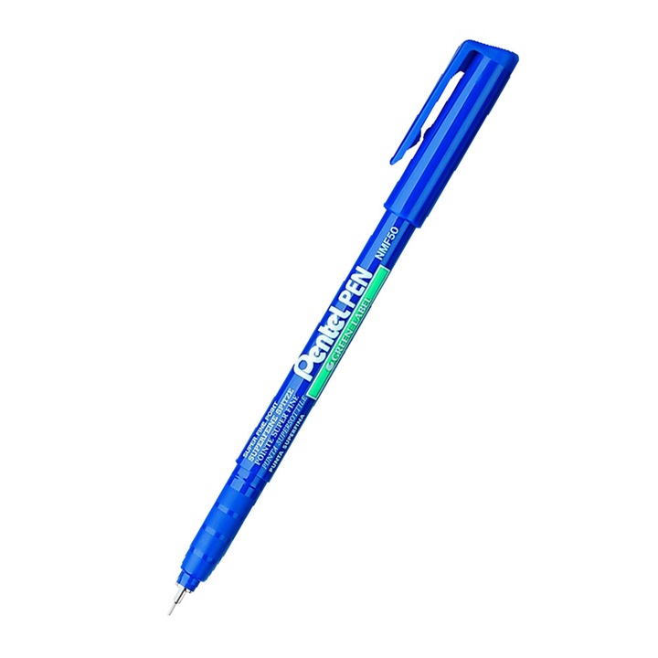 Маркер перманентен Pentel NMF50 0.6mm син