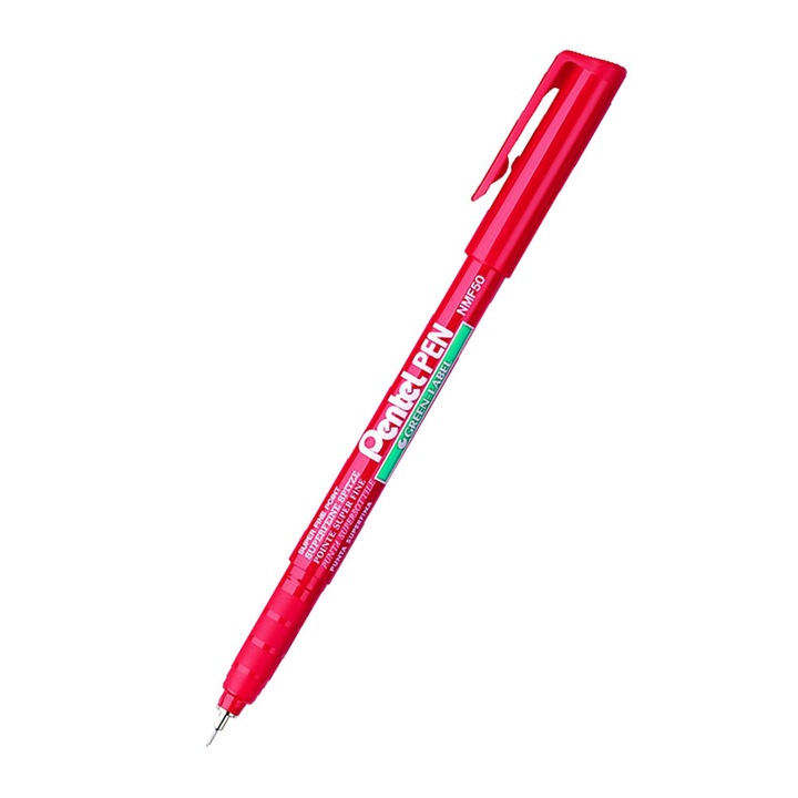 Маркер перманентен Pentel NMF50 0.6mm червен