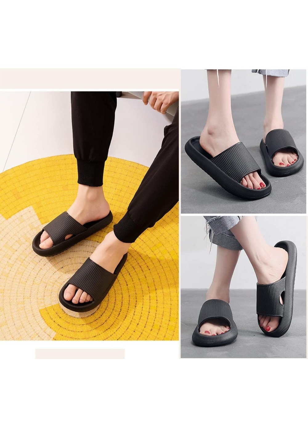 Slapi Reebok Dama Slapi dama Ronyes, negru, 42-43EU, material EVA - eMAG.ro
