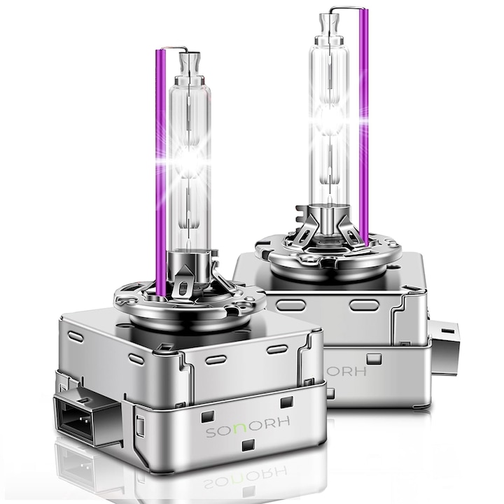 2 db Xenon D3S/D3R izzókészlet, fém talp, 35W+35W, HID, 6000k, autó fényszórókhoz, +200%, SONORH®