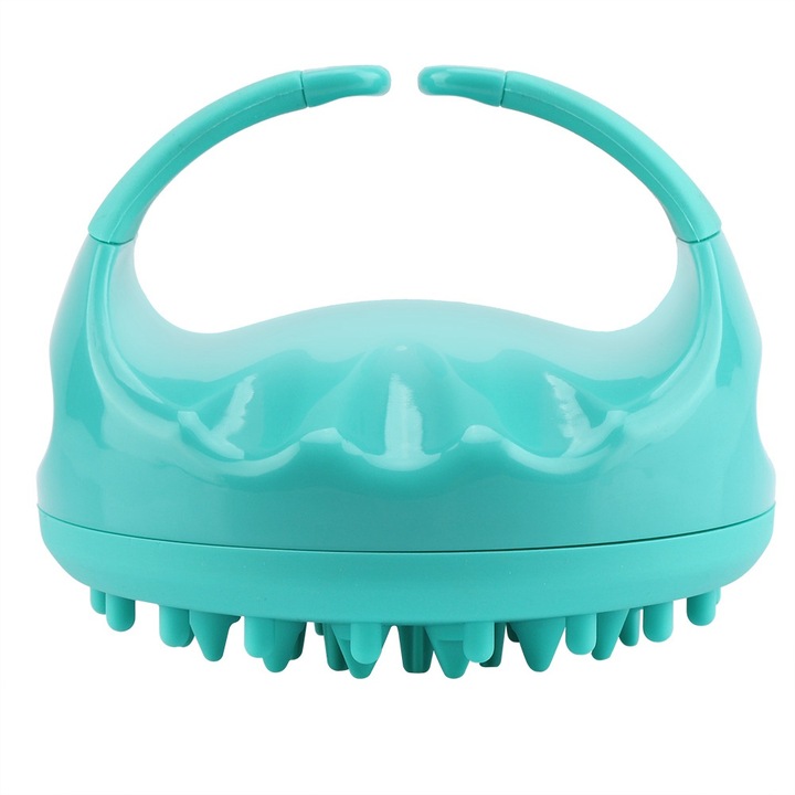 Szilikon sampon masszázskefe, Jormftte, zöld, 8.9x8.9x0.8cm