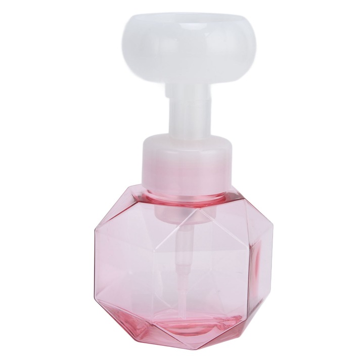 Folyadékadagoló 300ml, virág alakú, PETG műanyag, rózsaszín, újrafelhasználható készlet