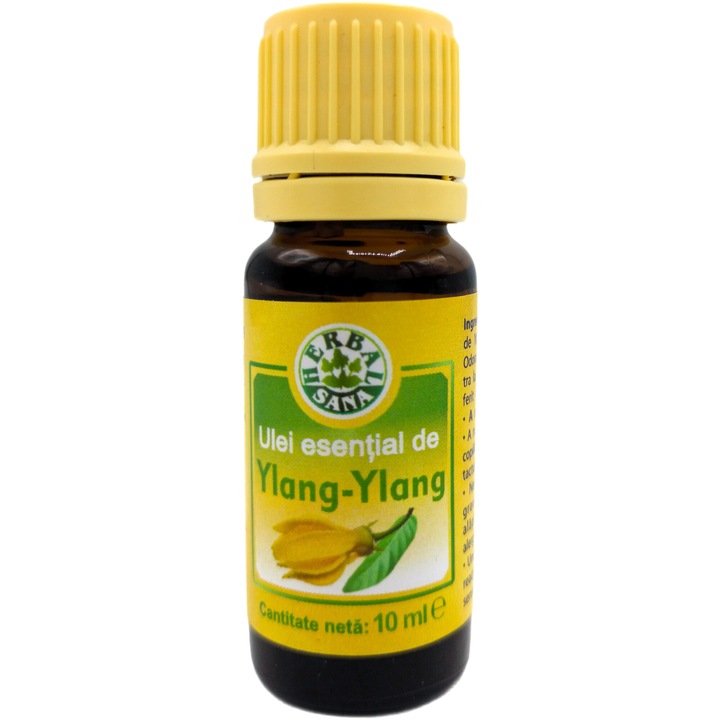Ulei esential de Ylang-ylang "Cananga odorata", 100% pur fara adaos, 10ml, Herbal Sana
