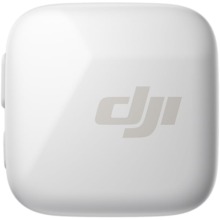 Безжичен микрофон DJI MIC Mini, 1 x Микрофон, 1 x Зарядно, Wireless, Omnidirectional, Обхват на действие 400 м, Noise Canceling, Бял