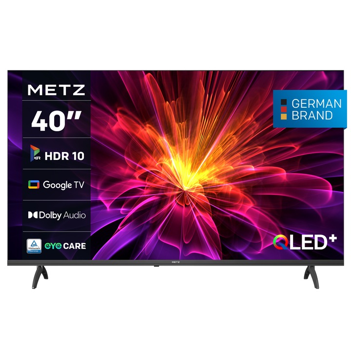 Televizor METZ QLED 40MQE7000, 100 cm, Smart Google TV, Full HD, Clasa E (Model 2024)
