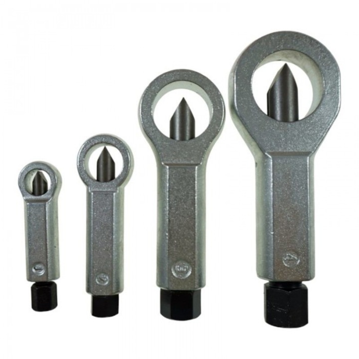 Set de 4 scule pentru taierea piulitelor 0-37mm, Beast, organizator inclus