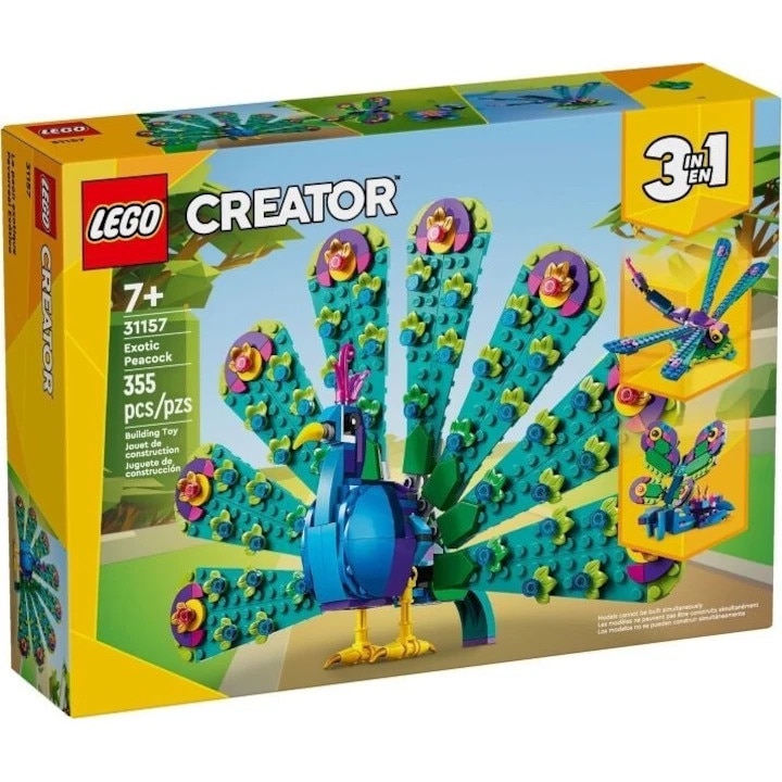 LEGO® Icons Creator 31157 – egzotikus páva, 355 darab