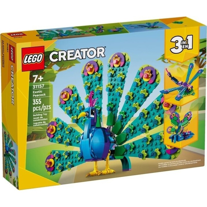 LEGO® Icons Creator 31157 – Екзотичен паун, 355 части