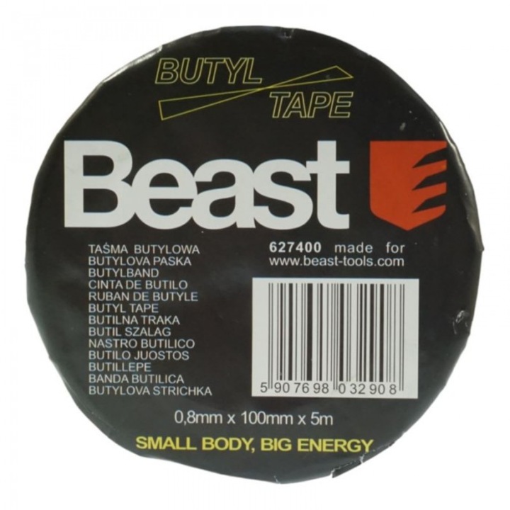 Butil javítószalag, Beast, 10cm x 5m, 0,8mm, ezüst