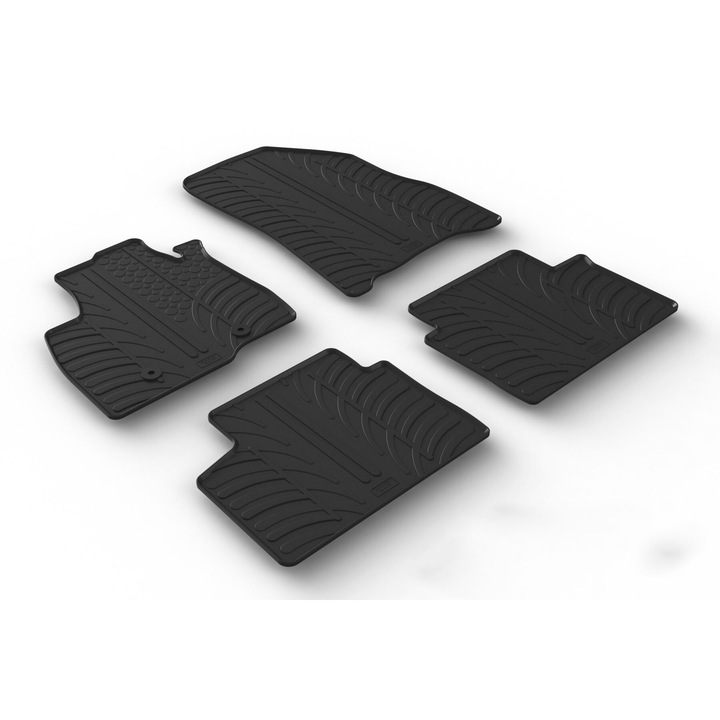 Set 4 covorase cauciuc dedicate Dacia Duster III TCe 2024-prezent, Gledring