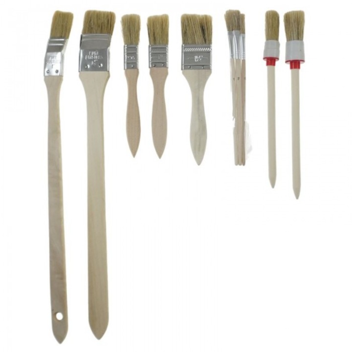 Set pensule plate si rotunde 10 bucati, Beast, multicolor