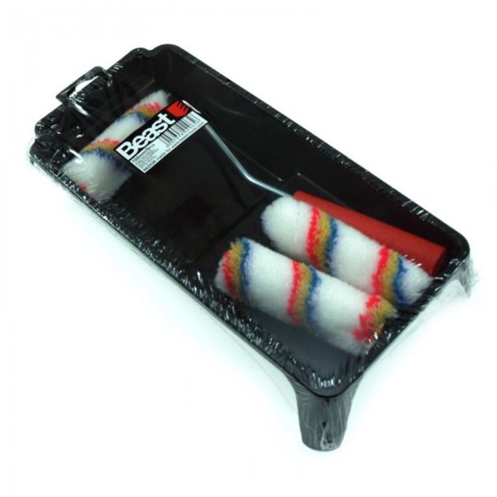 Комплект от 3 валяка за боядисване с валяк, Beast, 28x13.5см