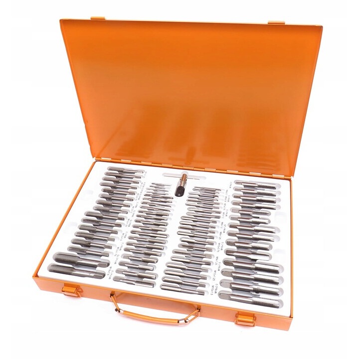 Trusa set tarozi si filiere 110 piese M2 - M14 M16 M18 (M55876)