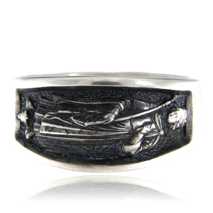 Inel Argint 925 oxidat Barbatesc King Solomon - Protectie Spirituala