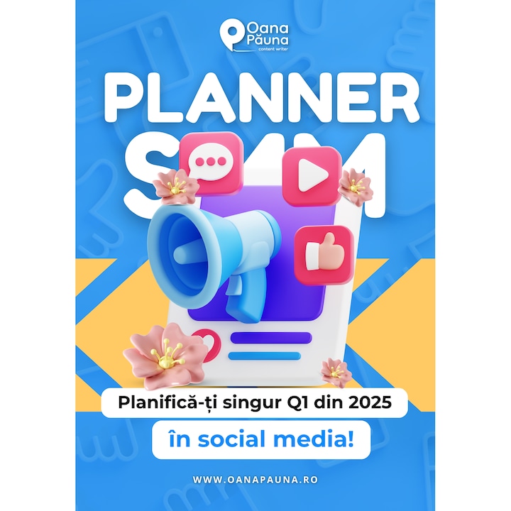 Planner digital social media management trimestrul 1 2025