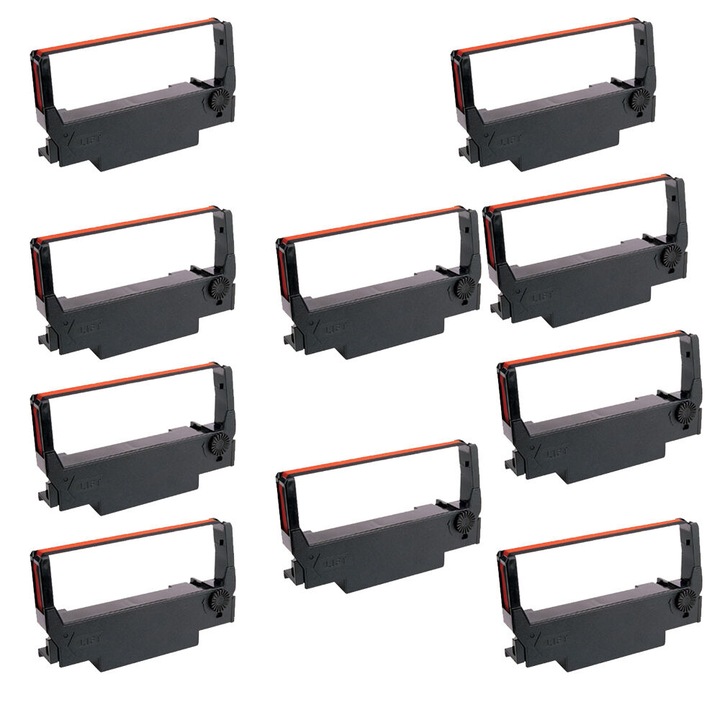 10 db ERC30 szalagkazetta 5mX12.7mm fekete kompatibilis Epson TM-U300 / ERC-38 / TM-U220 / TM-U230 / ERC-30 / TM-U210 / TM-U200 / TM-U375 / TM-U370 U325 ERC30 / ERC34 / ERC38 M 262 A / 51 PD TM270 / TM300 / 300A / 300 B / 300 C / 300 D / 300 PD